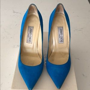 Jimmy Choo Anouk pump suede turquoise 39.5